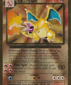 Charizard (CEL BS 4) – Pokémon Glurak Gold Karte aus Celebrations (Base Set) in Englisch aus Metall